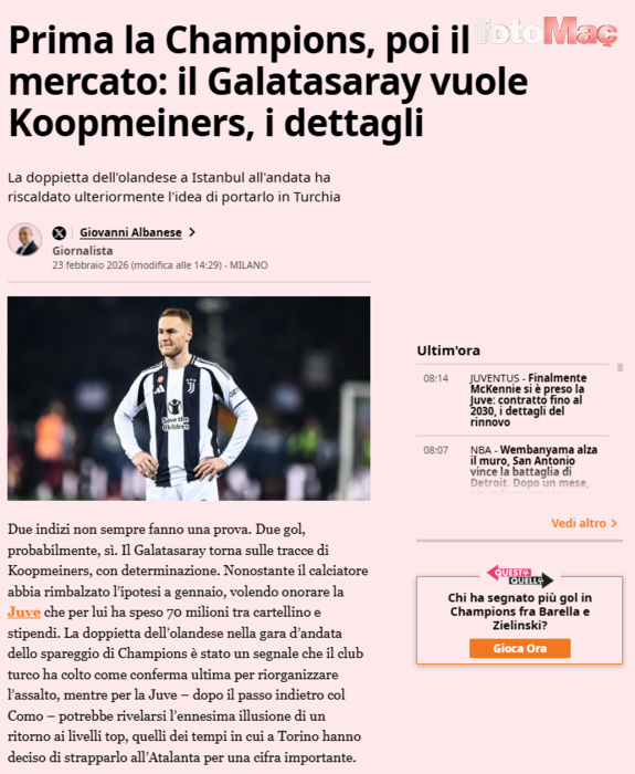 İtalyanlar duyurdu: Galatasaray Juventus'un yıldızını istiyor!
